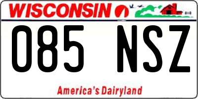 WI license plate 085NSZ