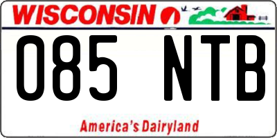 WI license plate 085NTB