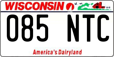 WI license plate 085NTC
