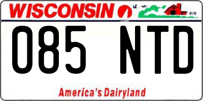 WI license plate 085NTD