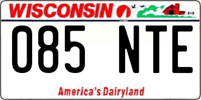 WI license plate 085NTE
