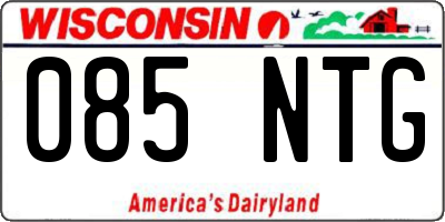 WI license plate 085NTG