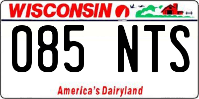 WI license plate 085NTS
