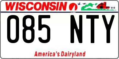 WI license plate 085NTY
