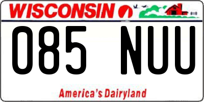 WI license plate 085NUU