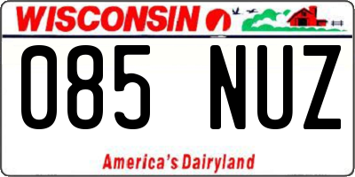 WI license plate 085NUZ