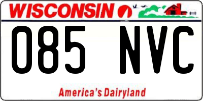 WI license plate 085NVC