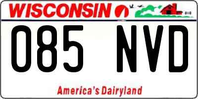 WI license plate 085NVD