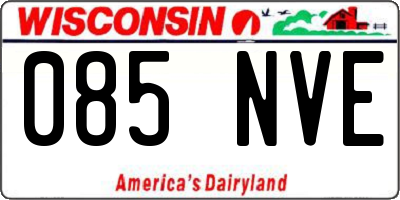WI license plate 085NVE