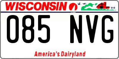 WI license plate 085NVG