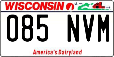 WI license plate 085NVM