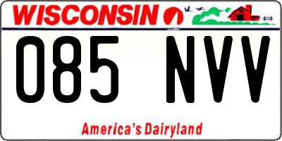 WI license plate 085NVV