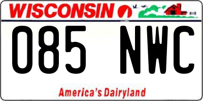 WI license plate 085NWC