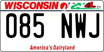 WI license plate 085NWJ