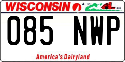 WI license plate 085NWP