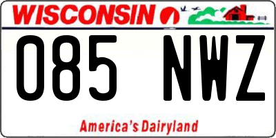 WI license plate 085NWZ