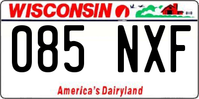 WI license plate 085NXF
