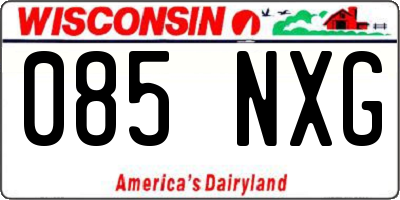 WI license plate 085NXG