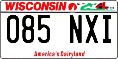 WI license plate 085NXI