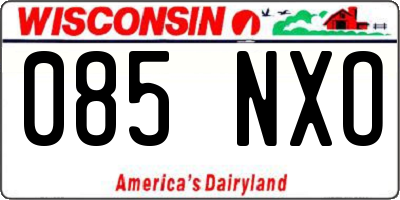 WI license plate 085NXO