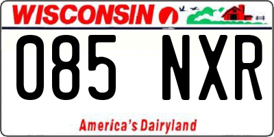 WI license plate 085NXR