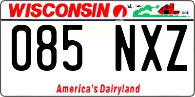 WI license plate 085NXZ
