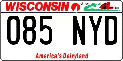 WI license plate 085NYD