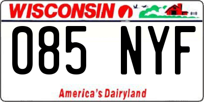 WI license plate 085NYF