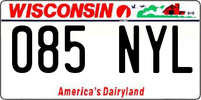 WI license plate 085NYL