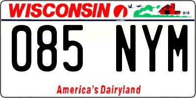 WI license plate 085NYM