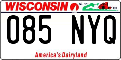 WI license plate 085NYQ