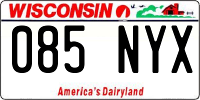 WI license plate 085NYX