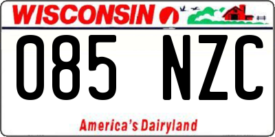 WI license plate 085NZC
