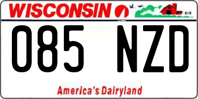 WI license plate 085NZD