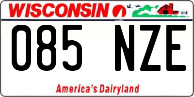 WI license plate 085NZE