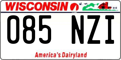 WI license plate 085NZI