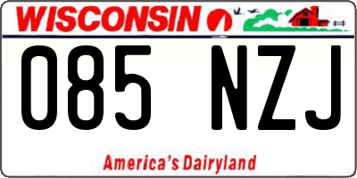 WI license plate 085NZJ