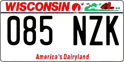 WI license plate 085NZK