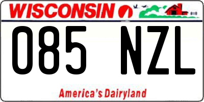 WI license plate 085NZL