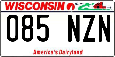 WI license plate 085NZN