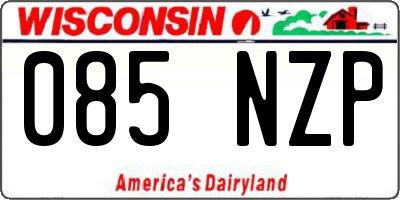 WI license plate 085NZP