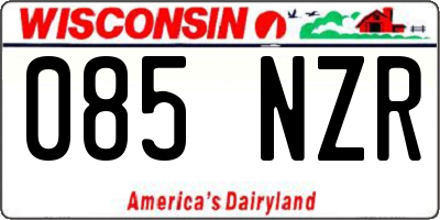 WI license plate 085NZR