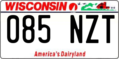 WI license plate 085NZT