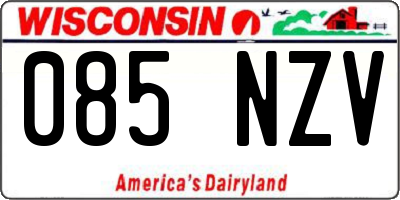 WI license plate 085NZV