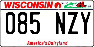 WI license plate 085NZY