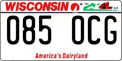 WI license plate 085OCG