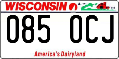 WI license plate 085OCJ