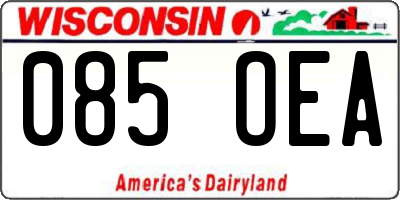 WI license plate 085OEA