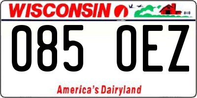 WI license plate 085OEZ