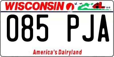 WI license plate 085PJA